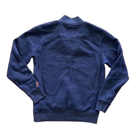 THE LEAGUE Size S US Naval Academy Men's Blue Quarter Zip Sweatshirt Embroidered - Picture 2 of 5